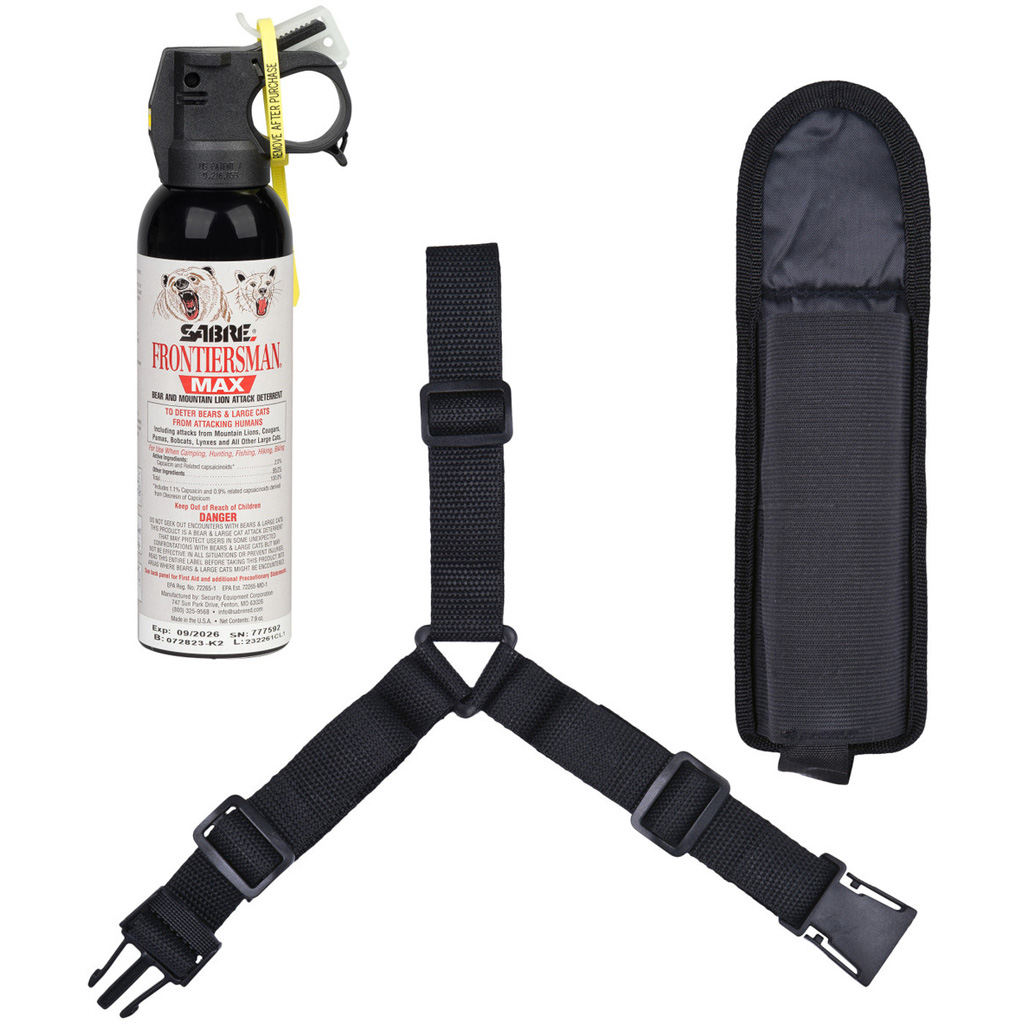 Sabre Frontiersman Max Bear and Lion Spray Combo Chest Holster 7.9 oz.