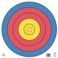 Maple Leaf Target Face FITA 5-Ring 80 cm.